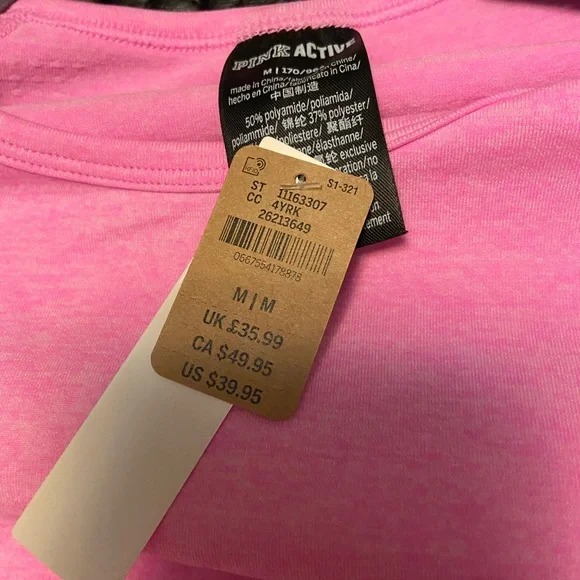 PINK by Victoria’s Secret Pink Cropped Activewear Top - Picture 4 of 4